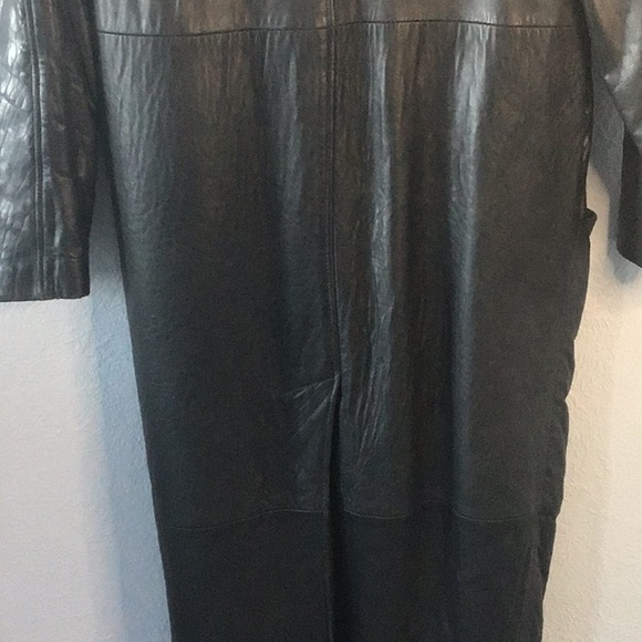 Cassidy Vintage 1980’s Leather Tapered Trench Coat - Picture 4 of 10